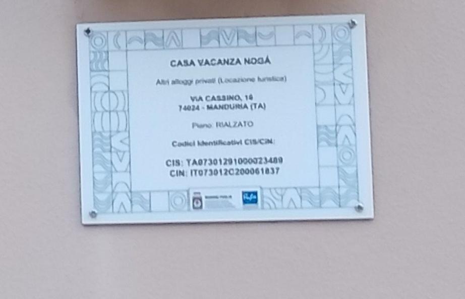 Apartamento Casa Noga' Manduria Exterior foto